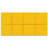 Vidaxl wandpanelen 12 st 2,16 m² 60x30 cm fluweel geel