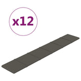 Vidaxl wandpanelen 12 st 1,62 m² 90x15 cm fluweel donkergrijs