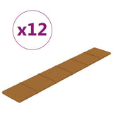 Vidaxl wandpanelen 12 st 1,62 m² 90x15 cm fluweel bruin