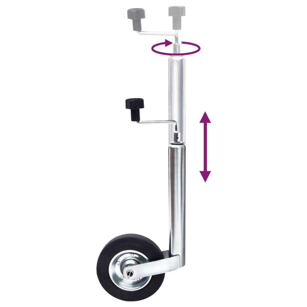 Vidaxl neuswiel voor aanhanger 48 mm gegalvaniseerd staal