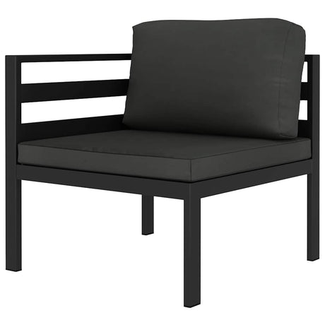 Vidaxl 4-delige loungeset met kussens aluminium antracietkleurig