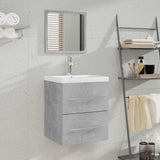 Vidaxl badkamerkast met spiegel 41x38,5x48 cm betongrijs