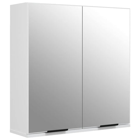 Vidaxl badkamerkast met spiegel 64x20x67 cm wit
