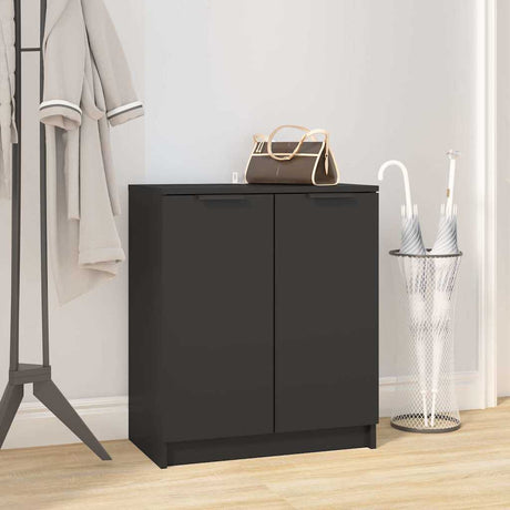 Vidaxl schoenenkast 59x35x70 cm bewerkt hout zwart