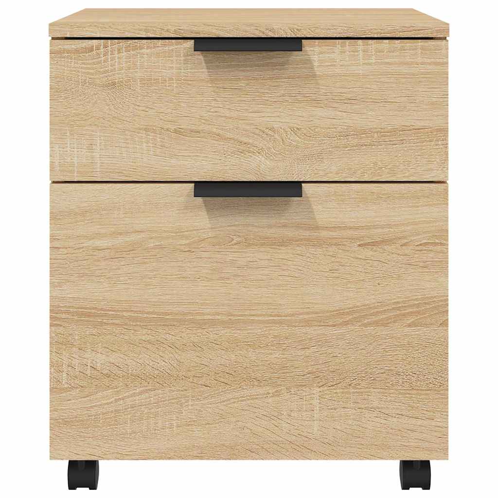 Vidaxl dossierkast verrijdbaar 45x38x54 cm bewerkt hout sonoma eiken