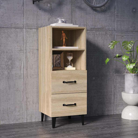 Vidaxl dressoir 34,5x34x90 cm bewerkt hout sonoma eikenkleurig