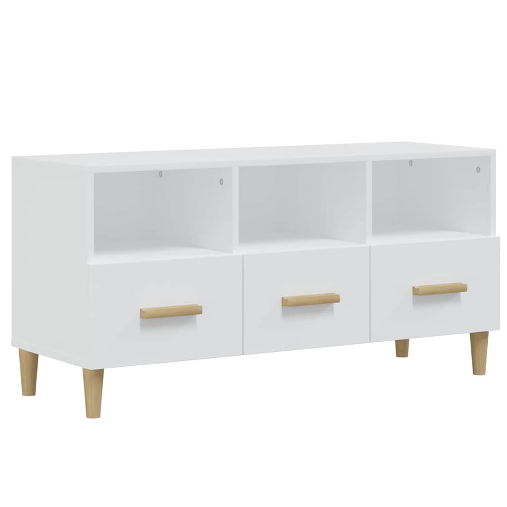Vidaxl tv-meubel 102x36x50 cm bewerkt hout wit