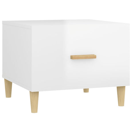 Vidaxl salontafel 50x50x40 cm bewerkt hout hoogglans wit