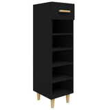 Vidaxl schoenenkast 30x35x105 cm bewerkt hout zwart