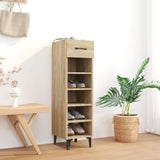 Vidaxl schoenenkast 30x35x105 cm bewerkt hout sonoma eikenkleurig