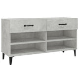 Vidaxl schoenenkast 102x35x55 cm bewerkt hout betongrijs