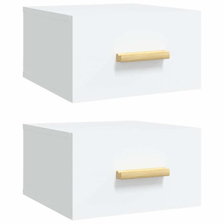 Vidaxl nachtkastjes 2 st wandgemonteerd 35x35x20 cm wit