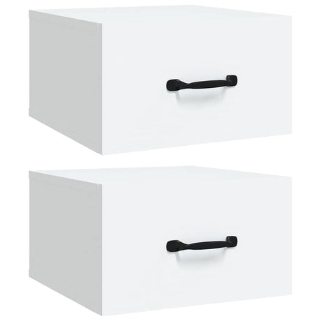 Vidaxl nachtkastjes 2 st wandgemonteerd 35x35x20 cm wit