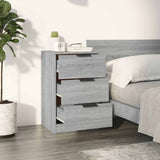 Vidaxl nachtkastjes 2 st 40x36x65 cm grijs sonoma eikenkleurig