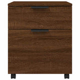 Vidaxl dossierkast verrijdbaar 45x38x54 cm bewerkt hout bruineiken