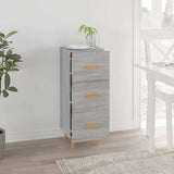 Vidaxl dressoir 34,5x34x90 cm bewerkt hout grijs sonoma eikenkleurig