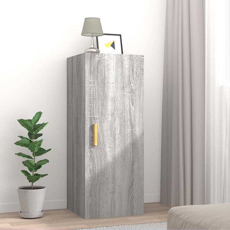 Vidaxl wandkast 34,5x34x90 cm bewerkt hout grijs sonoma eikenkleurig