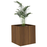 Vidaxl plantenbak 40x40x40 cm bewerkt hout bruineiken