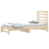 Vidaxl slaapbank uitschuifbaar massief grenenhout 2x(90x190) cm