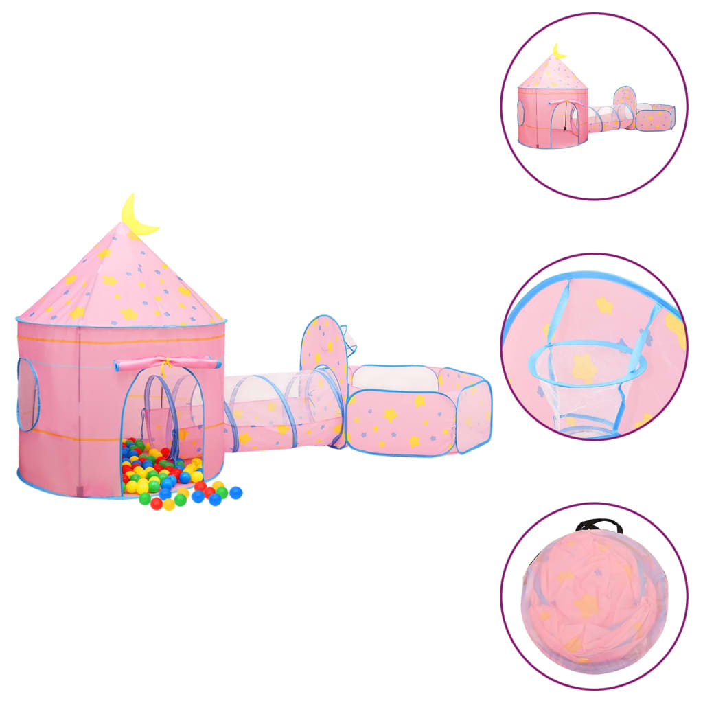 VidaXL Kinderspeeltent 301x120x128 cm roze