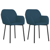 Vidaxl eetkamerstoelen 2 st fluweel blauw