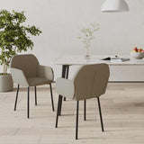 Vidaxl eetkamerstoelen 2 st fluweel lichtgrijs