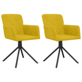 Vidaxl eetkamerstoelen draaibaar 2 st fluweel geel