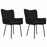 Vidaxl eetkamerstoelen 2 st fluweel zwart