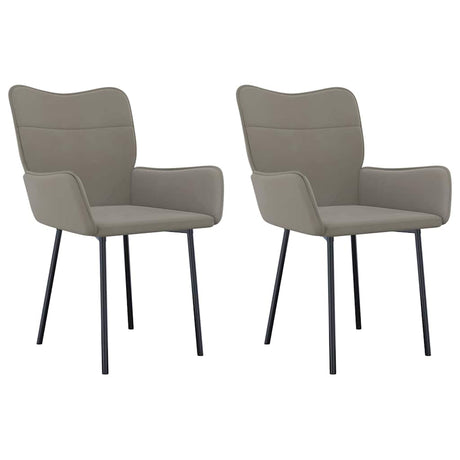 Vidaxl eetkamerstoelen 2 st fluweel lichtgrijs