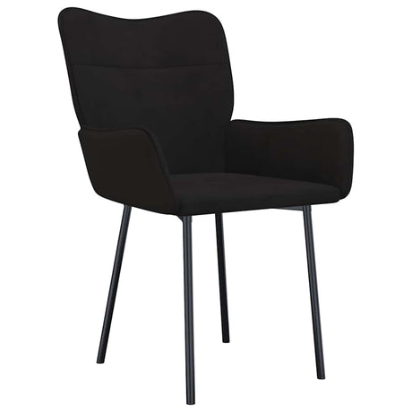 Vidaxl eetkamerstoelen 2 st fluweel zwart