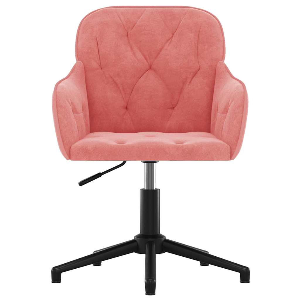 Vidaxl kantoorstoel draaibaar fluweel roze