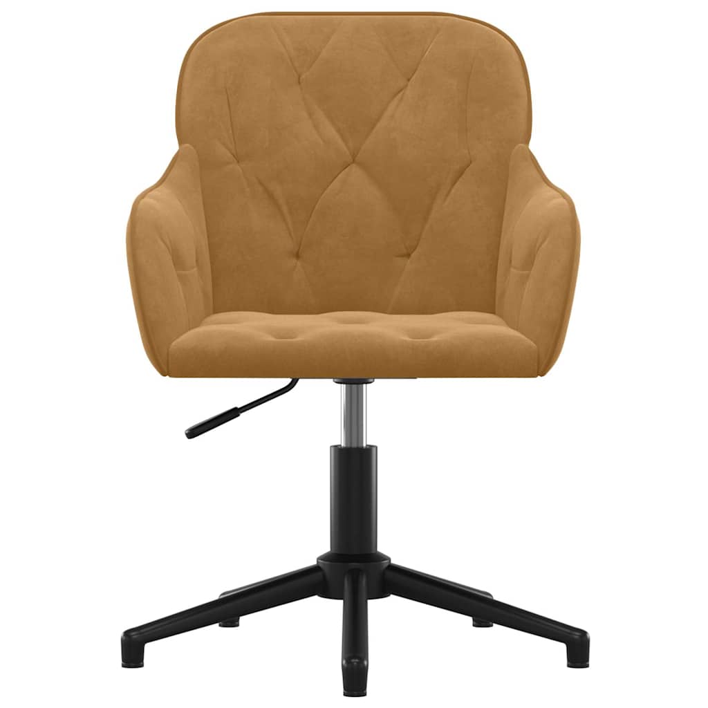 Vidaxl kantoorstoel draaibaar fluweel bruin