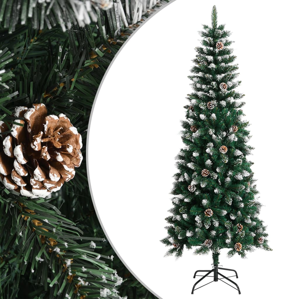 Vidaxl kunstkerstboom met standaard 210 cm pvc groen