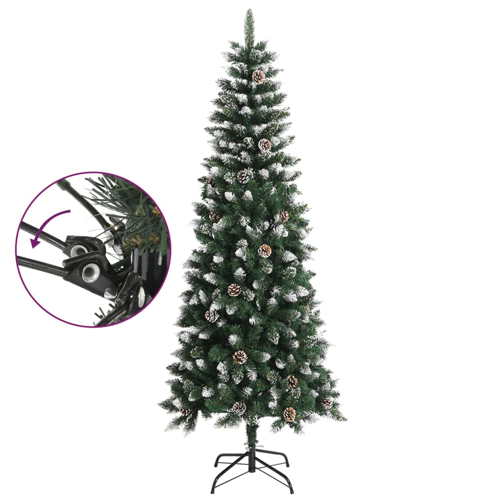 Vidaxl kunstkerstboom met standaard 210 cm pvc groen