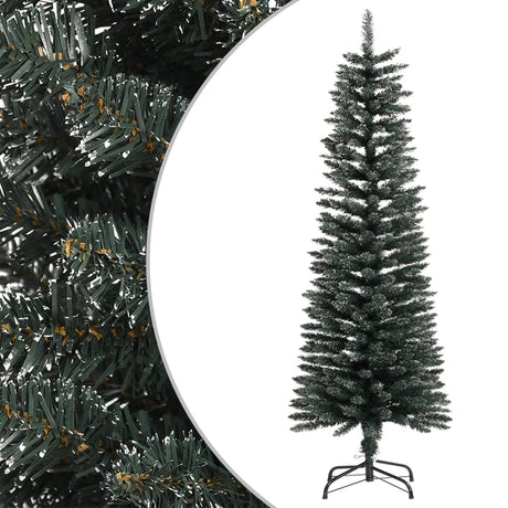 Vidaxl kunstkerstboom met standaard smal 120 cm pvc groen