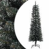 Vidaxl kunstkerstboom met standaard smal 150 cm pvc groen