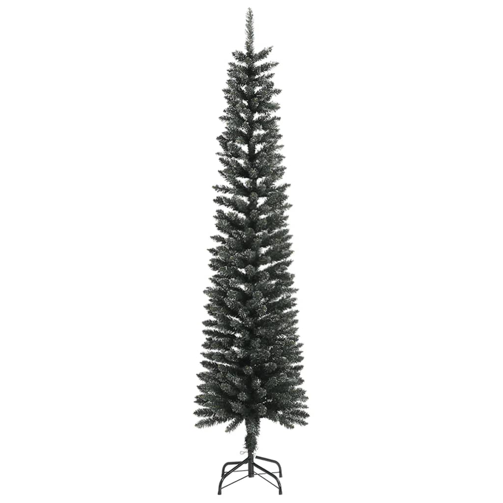 Vidaxl kunstkerstboom met standaard smal 240 cm pvc groen