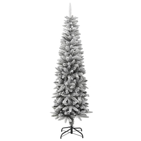 VidaXL Kunstkerstboom met sneeuw smal 180 cm PVC en PE