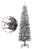 VidaXL Kunstkerstboom met sneeuw smal 180 cm PVC en PE