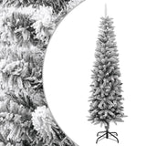 VidaXL Kunstkerstboom met sneeuw smal 210 cm PVC en PE