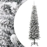 VidaXL Kunstkerstboom met sneeuw smal 240 cm PVC en PE