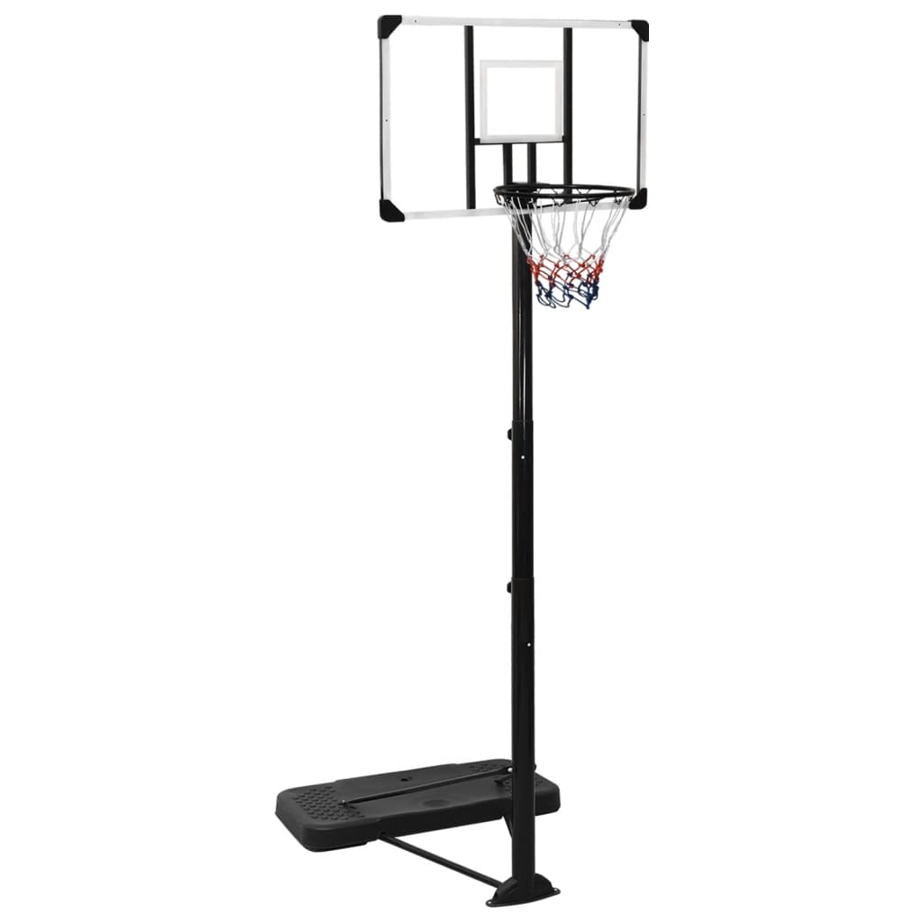 VidaXL Basketbalstandaard 256-361 cm polycarbonaat transparant