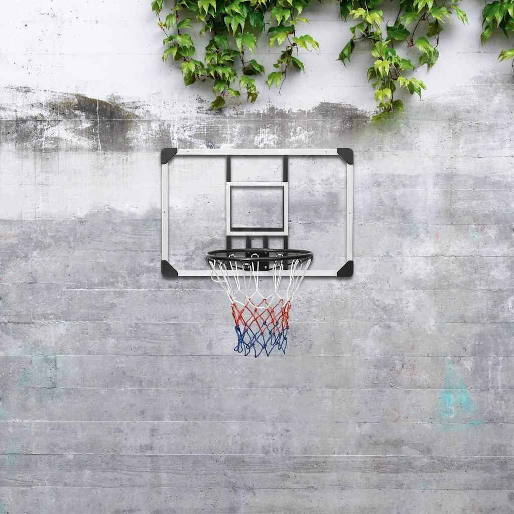 Vidaxl basketbalbord 90x60x2,5 cm polycarbonaat transparant