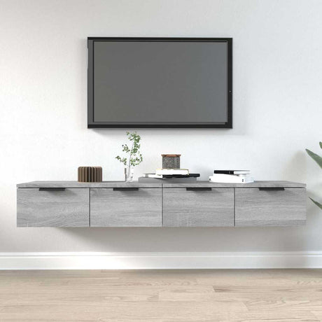 Vidaxl wandkasten 2 st 68x30x20 cm bewerkt hout grijs sonoma eiken