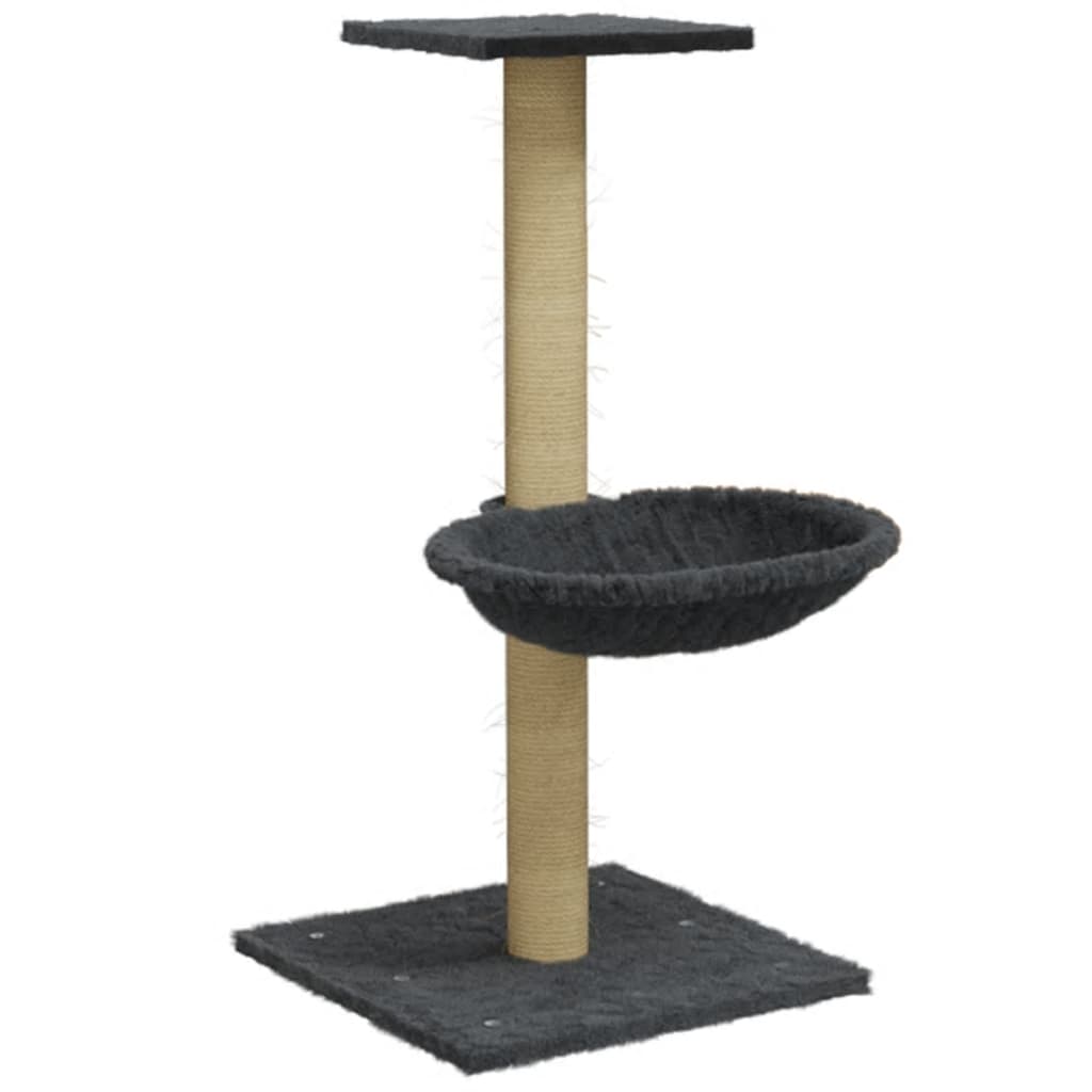 Vidaxl kattenmeubel met sisal krabpaal 74 cm donkergrijs