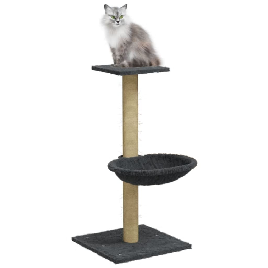 Vidaxl kattenmeubel met sisal krabpaal 74 cm donkergrijs