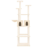 Vidaxl kattenmeubel met sisal krabpalen 167 cm crèmekleurig