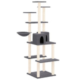 Vidaxl kattenmeubel met sisal krabpalen 167 cm donkergrijs