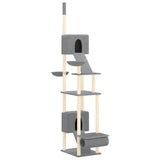 Vidaxl kattenmeubel vloer tot plafond 277-303 cm lichtgrijs