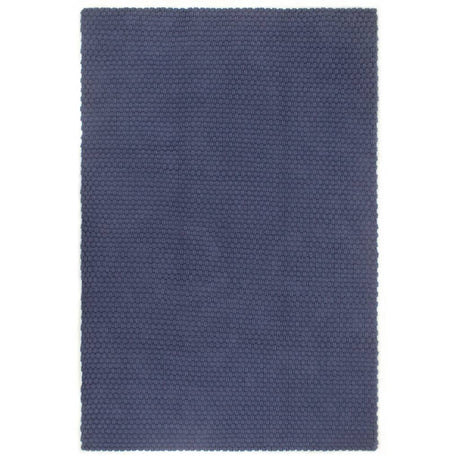Vidaxl vloerkleed rechthoekig 180x250 cm katoen marineblauw